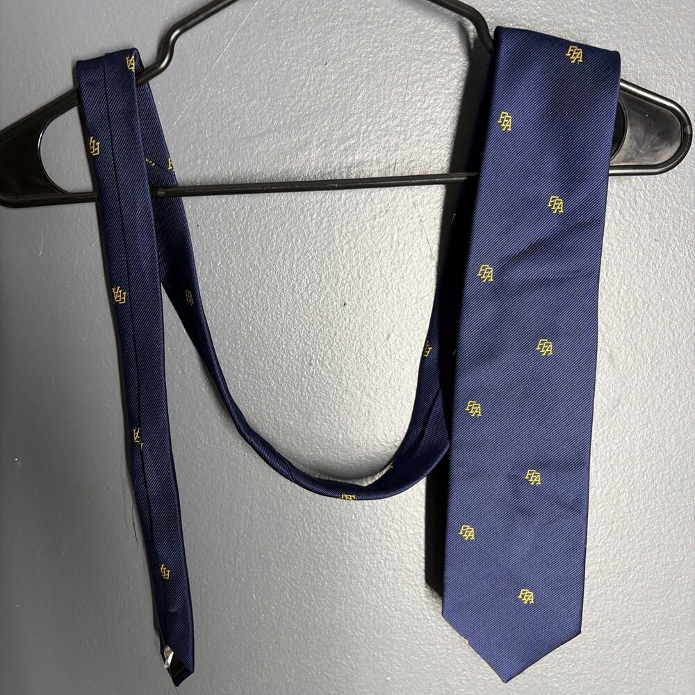 FFA Tie Future Farmers of America Navy Blue and Gold Logo Polyester